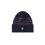 Polar Skate Co. Stripe Merino Beanie – Navy / Purple