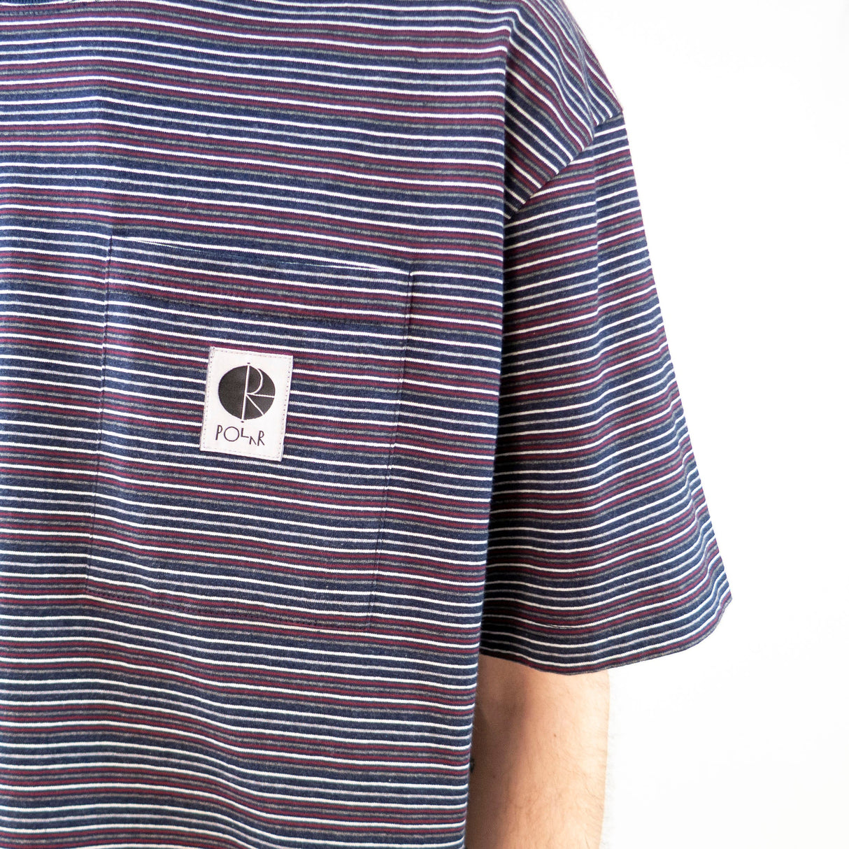 Polar Skate Co. Stripe Pocket T-Shirt - Navy