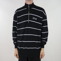 Polar Skate Co. Stripe Zip Neck Sweatshirt - Black