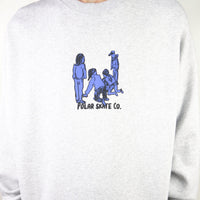 Polar Skate Co. Up to no good Crewneck Sweatshirt - Sport Grey