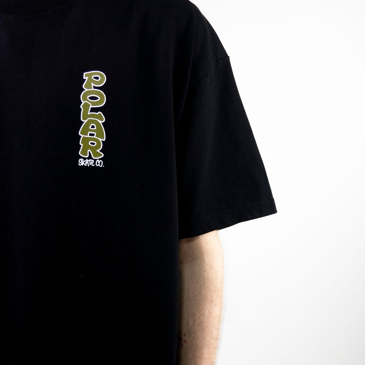 Polar Skate Co. Vertical Logo T-Shirt – Black