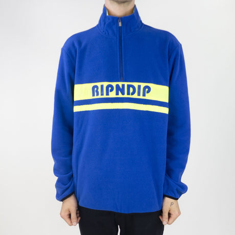 RIPNDIP Baja Half Zip Fleece - Royal/Lime