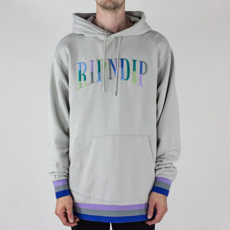 RIPNDIP Colour Block Logo Hoodie- Grey