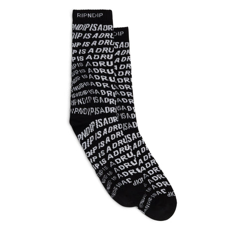 RIPNDIP Drug From God Socks - Black