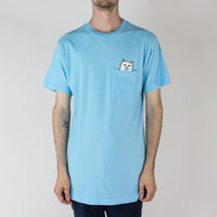 RIPNDIP Lord Nermal Pocket T-Shirt- Baby Blue