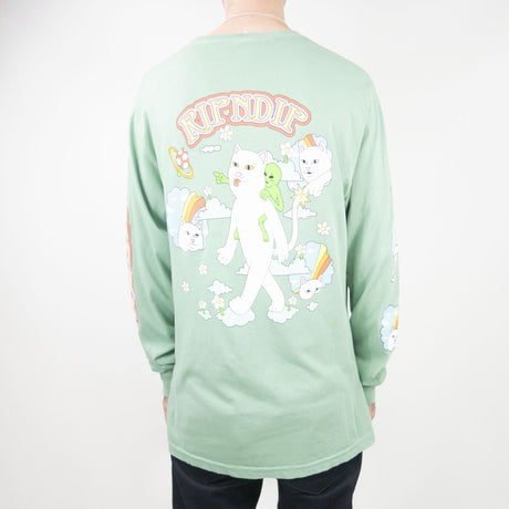 RIPNDIP Must Be Heaven Long Sleeve T-Shirt - Light Pine