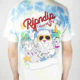 RIPNDIP Raise Da Hell T-Shirt - Yellow & Blue Acid Wash