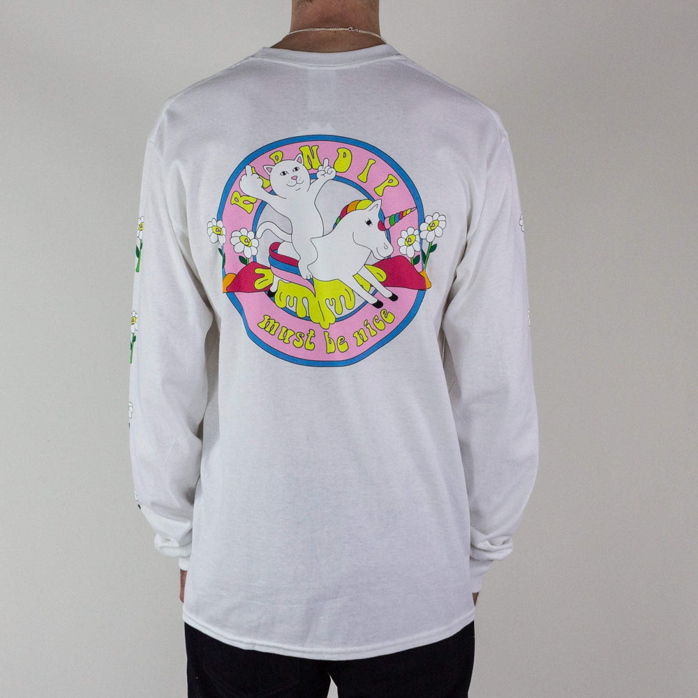RIPNDIP Unicorn Rider Longsleeve T-Shirt- Natural