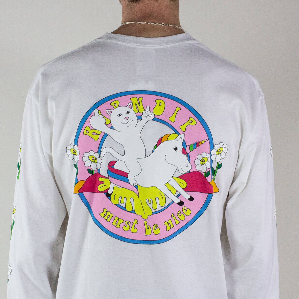RIPNDIP Unicorn Rider Longsleeve T-Shirt- Natural