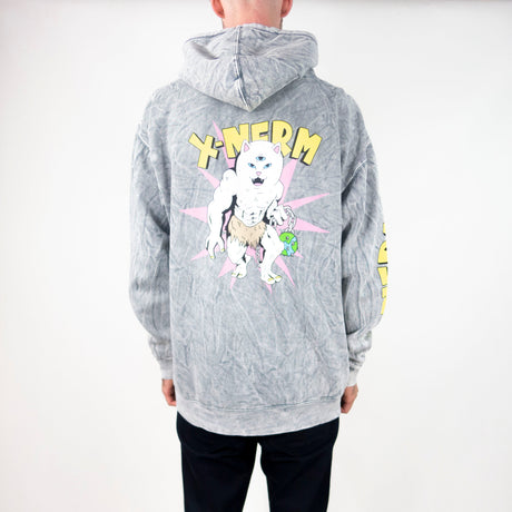 RIPNDIP X-Nerm Hoodie - Charcoal Mineral Wash