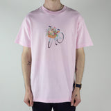 Skateboard Cafe Flower Basket T-Shirt- Light Pink