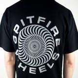 Spitfire Classic 87' Swirl T-Shirt - Black / Silver Fleck