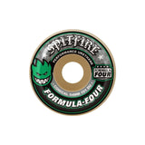 Spitfire Formula Four Conical Full 101DU Wheels - Green / 54MM