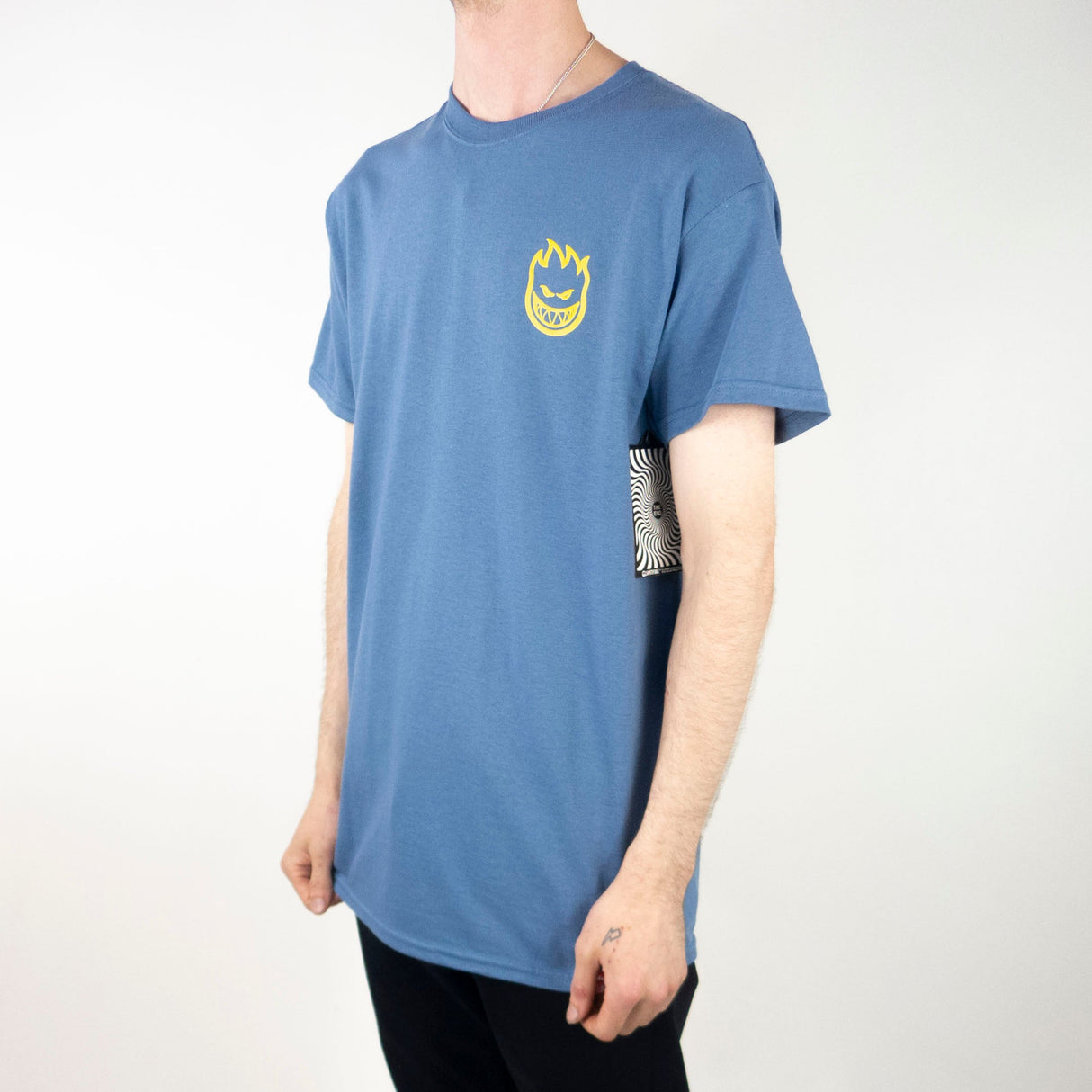 Spitfire Lil Bighead Logo T-Shirt - Indigo Blue / Yellow