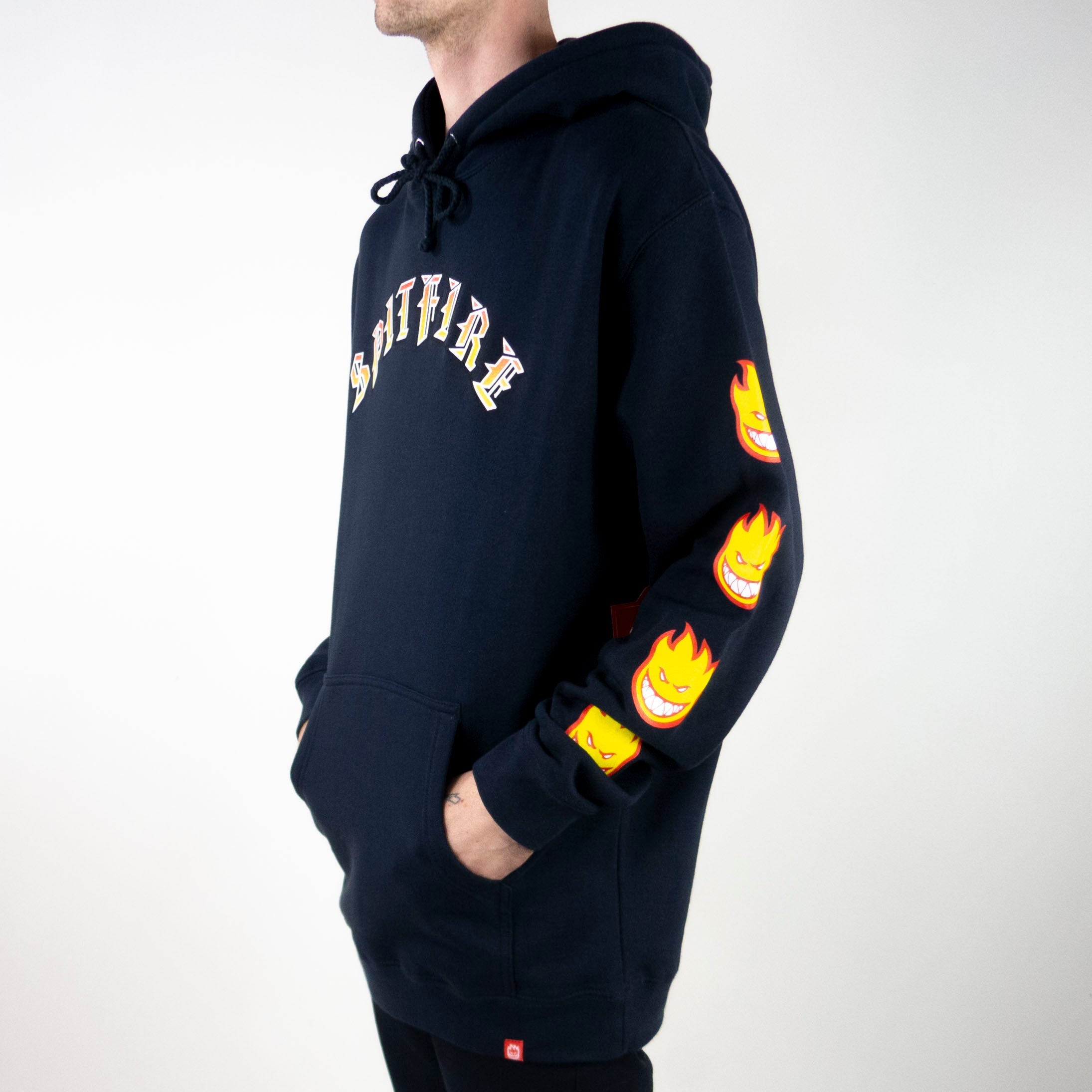 Spitfire Old E Bighead Fill Logo Hoodie Deep Navy Multi