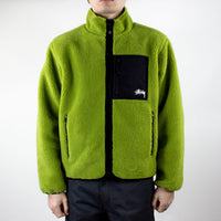 Stussy Reversible Sherpa Jacket – Moss Green