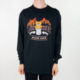 Thrasher Alley Cats Long Sleeve T-Shirt - Black