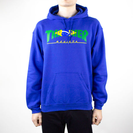 Thrasher Brazil Revista Hoodie - Blue