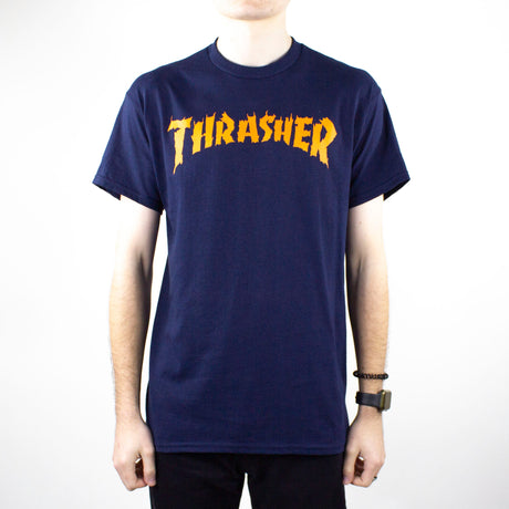 Thrasher Burn It Down T-Shirt - Navy