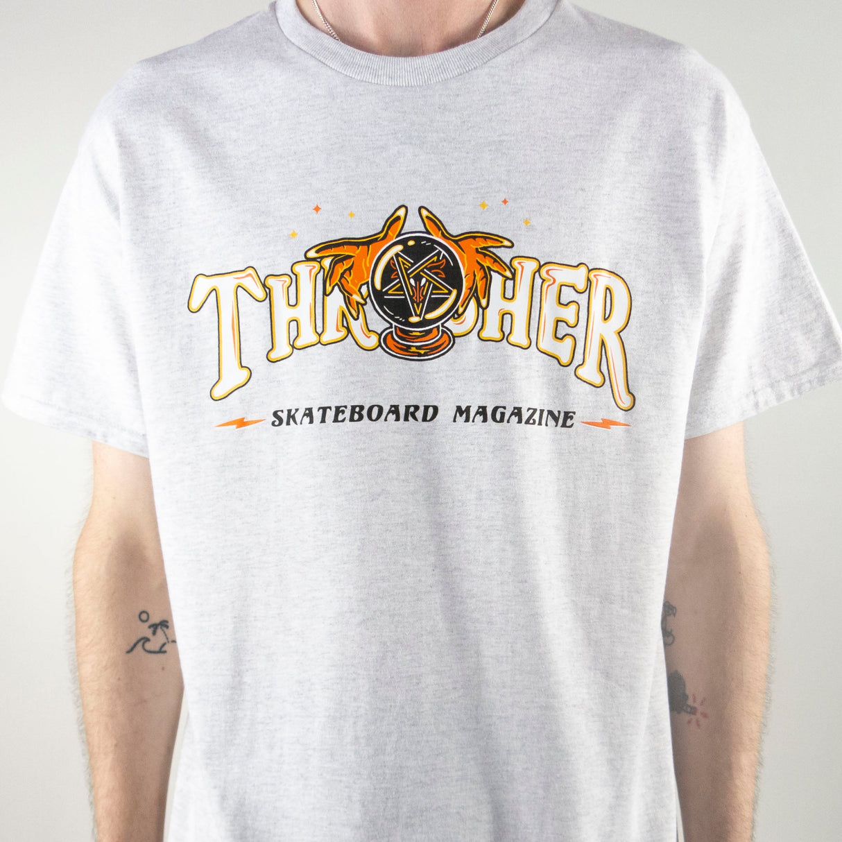 Thrasher Fortune Logo T-Shirt - Ash Grey