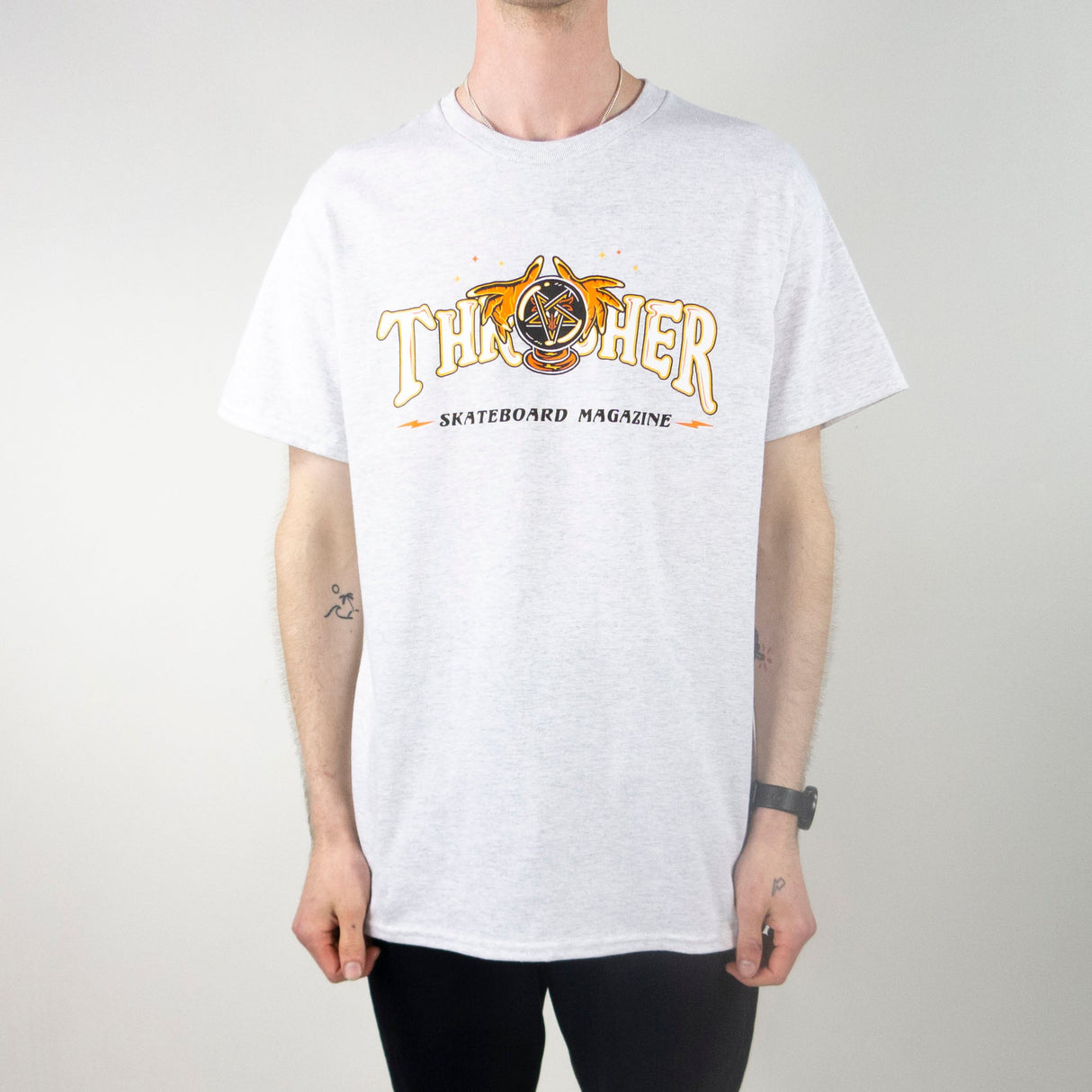 Thrasher Fortune Logo T-Shirt - Ash Grey