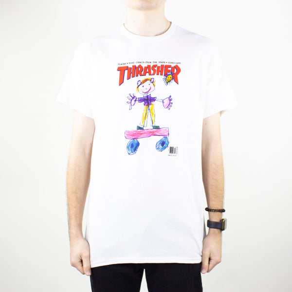 Thrasher Kid Cover T-Shirt - White