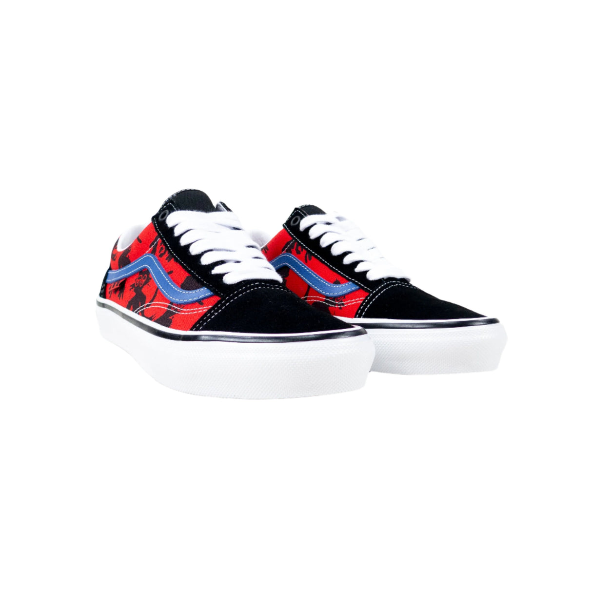 Vans Old Skool "Krooked By Natas For Ray" Skate Shoes - (Krooked by Natas for Ray) Red