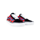 Vans Old Skool "Krooked By Natas For Ray" Skate Shoes - (Krooked by Natas for Ray) Red