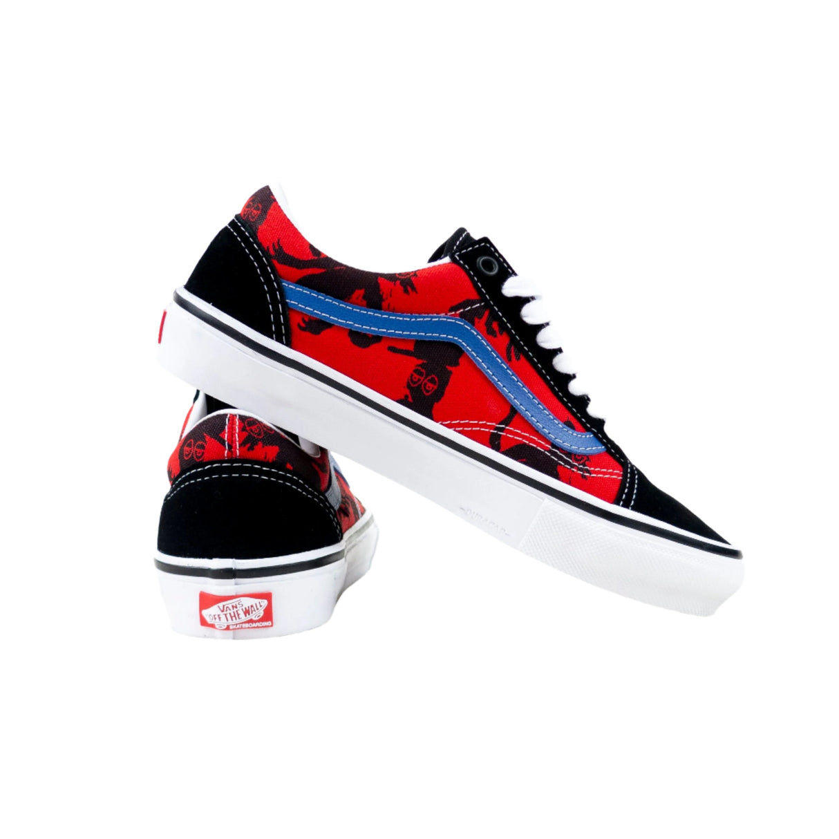 Vans Old Skool "Krooked By Natas For Ray" Skate Shoes - (Krooked by Natas for Ray) Red