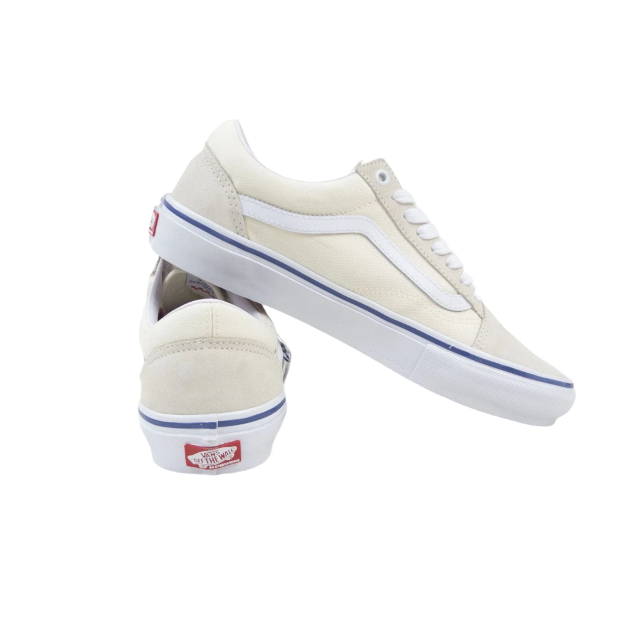 Off white vans with hotsell blue stripe