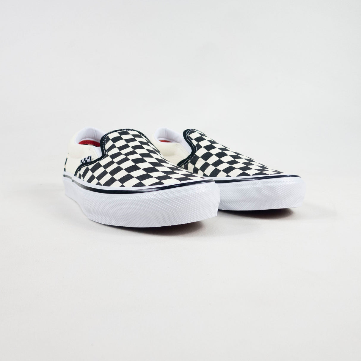 Vans Skate Slip On Shoes - (Checkerboard) Black / White