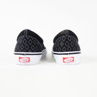 Vans Slip On "Krooked By Natas For Ray" Skate Shoes - (Krooked by Natas for Ray) Black