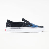 Vans Slip On "Krooked By Natas For Ray" Skate Shoes - (Krooked by Natas for Ray) Black